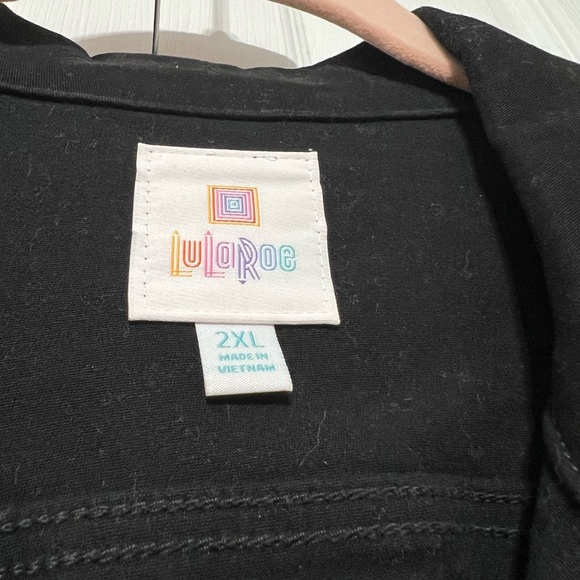 LuLaRoe Kenny Jacket 2X Solid Black - Picture 3 of 5
